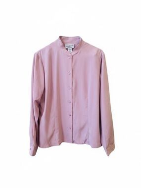 Vintage Pendleton Women's Blouse Sz 16 Long Sleeve Button Front Top Mauve